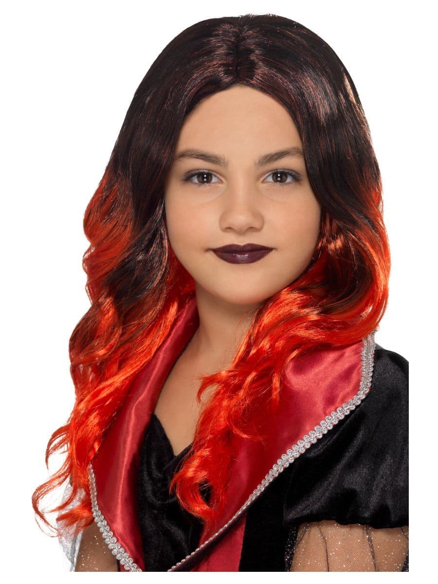 Black and Red Witch Wig Child