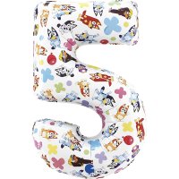 Giant Foil Bluey Number Balloon - 5