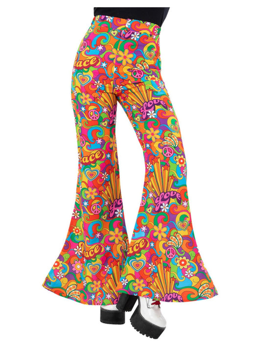 Flared Trousers Ladies Rainbow Peace costume