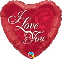 I Love You Rose Heart 18" Foil Balloon