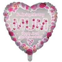 In Loving Memory Mum Heart 18" Foil Balloon