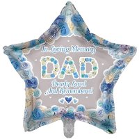 In Loving Memory Dad Star 18" Foil Balloon