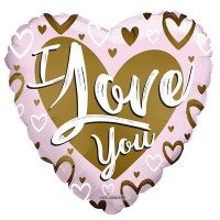 I Love You Gold Heart 18" Foil Balloon