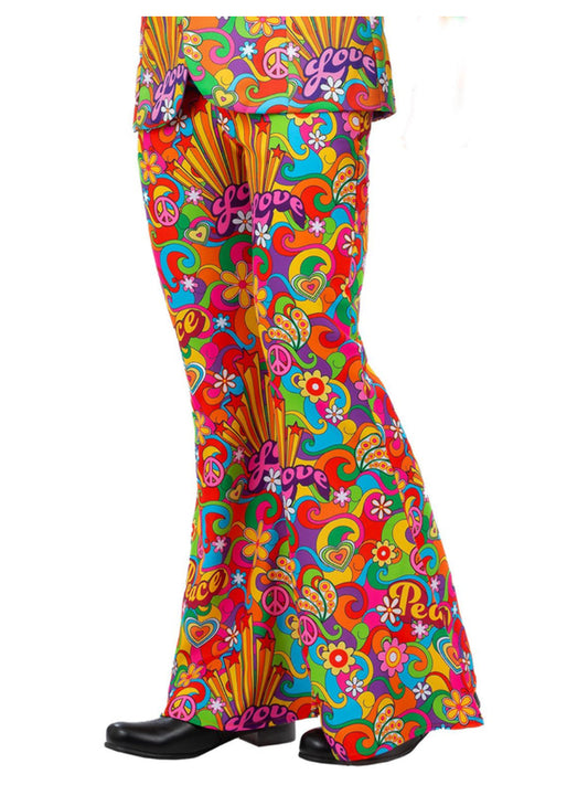 Flared Trousers Male Rainbow Peace Costume