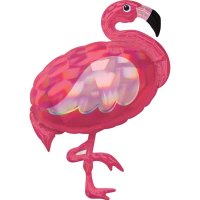 Iridescent Flamingo Supershape Foil Balloon