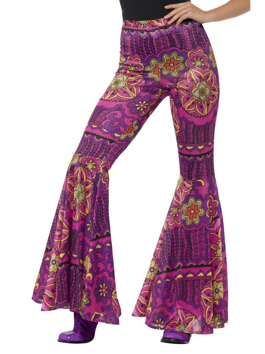 Flared Trousers Ladies Psychedelic Costume