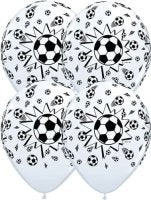 Multi Football Latex Balloons - 50/ 25 Pack (Available in Singles)