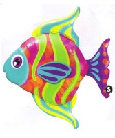 Rainbow Fish Supershape Foil Balloon