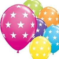 11" Big Star Tropical Latex Balloons - 25/ 6 Pack (also available in singles)