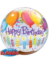 Happy Birthday Birthday Cake Bubble Foil Balloon
