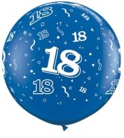 18 3ft Latex Balloon Blue - 2 Pack (also available in Singles)