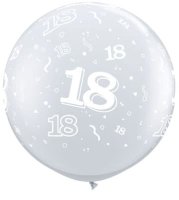 18 3ft Latex Balloon Clear - 2 Pack (also available in Singles)
