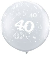 40 3ft Latex Balloon Clear - 2 Pack (also available in Singles)