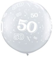 50 3ft Latex Balloon Clear - 2 Pack (also available in Singles)