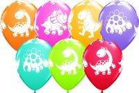 Cute Dinosaur Latex Balloons - 6/25 Pack (Available in Singles)