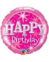 Happy Birthday Pink 36" Supershape Foil Balloon