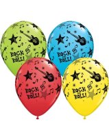Rock N Roll 11'' Latex Balloons 25pkt (also available in singles)