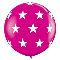 3ft Pink and White Heart Latex Balloon