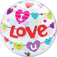 I Love You Banner Bubble Foil Balloon