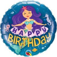 Mermaid Birthday 18" Foil Balloon