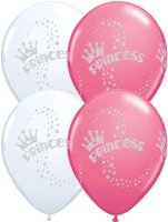 Glitter Princess 11" Latex Balloon 25 Pack (also available in singles)