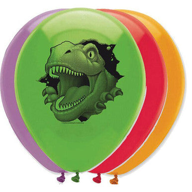 Dino Blast Latex Balloons - 6 Pack