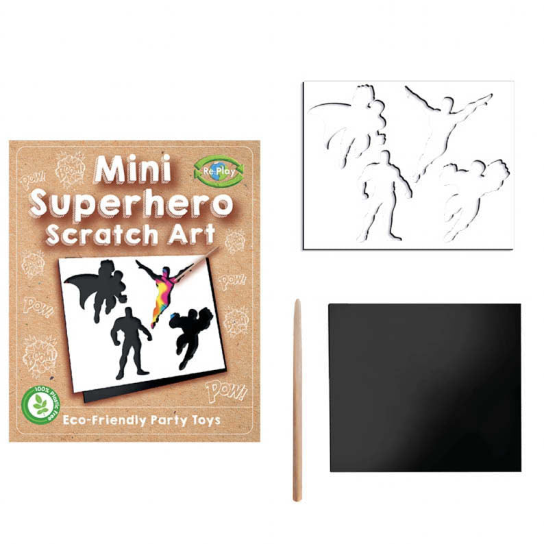 Mini Superhero scratch art
