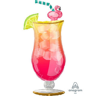 Flamingo Cocktail Supershape Foil Balloon