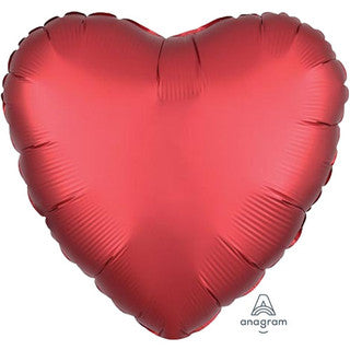 Plain Heart Red/ Orange 18" Balloon