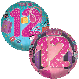 Age 12 Sparkle/ Character 18" Foil Balloon
