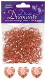 12mm Décor Heart Diamante Diamonds Rose Gold