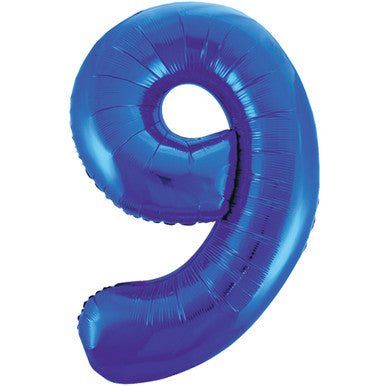 Giant Foil Number Balloon Sapphire Blue