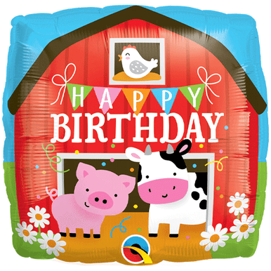 Farm Happy Birthday 18" Foil Balloon