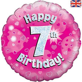 Age 7 Sparkle/ Glitz 18" Foil Balloon