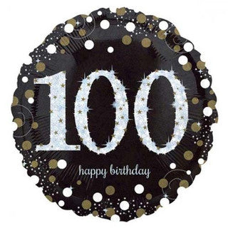 Age 100 Sparkling/ Diamond 18" Foil Balloon