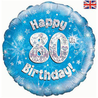 Age 80 Sparkle/ Dotted Glitz 18" Foil Balloon