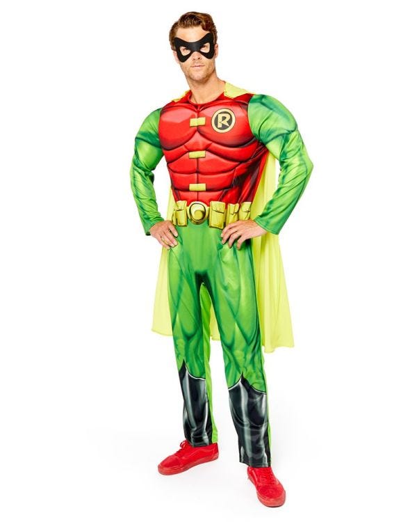 Official Robin Superhero Muscle Chest Costume