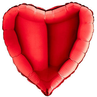 Plain Heart Red/ Orange 18" Balloon