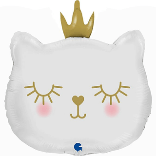Princess White Cat Supershape Foil Balloon