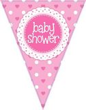 Baby Shower Pink Bunting