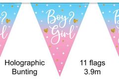 Boy or Girl Gender Reveal Bunting