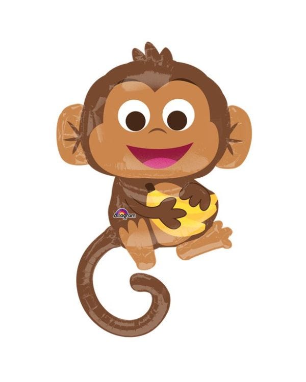 Monkey Supershape Foil Balloon