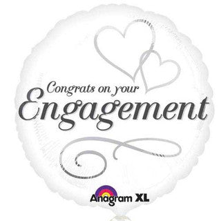 Congrats Engagement Script 18" Foil Balloon