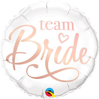 Team Bride Rose Script 18" Foil Balloon