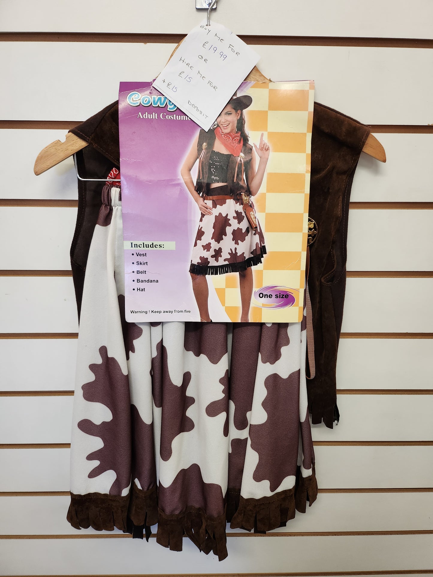 Cowprint Cowgirl Costume 10-14