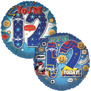Age 12 Sparkle/ Character 18" Foil Balloon