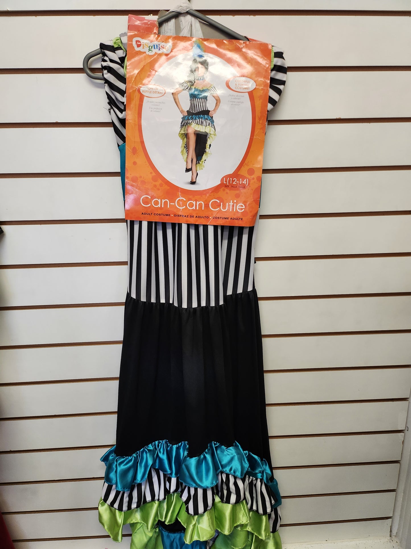 Can Can Girl Green Costume 12-14
