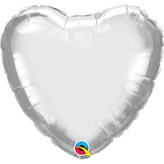 Plain Heart Chrome 18" Balloon