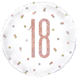 Age 18 Dotted Glitz 18" Foil Balloon