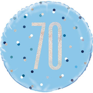 Age 70 Sparkle/ Dotted Glitz 18" Foil Balloon